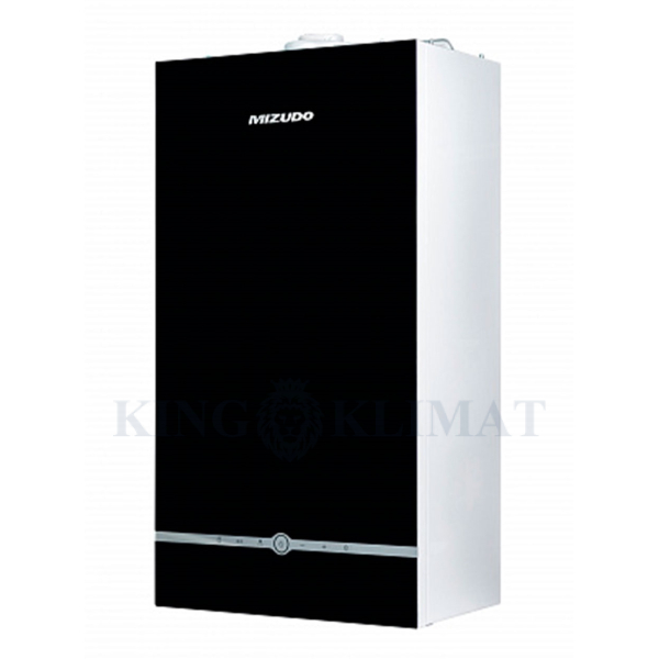 Котел газовый настенный MIZUDO GB M24Т pro 2-х конт. с шиной OT, стеклянная сенсорная панель, черная